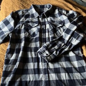 Men's Black and Green flannel Shirt